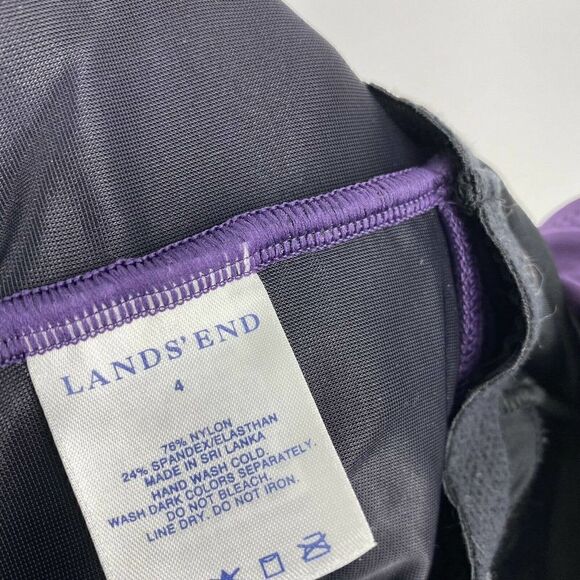 Lands End Swimsuit V-neck Tie Waist Belt - Picture 6 of 7